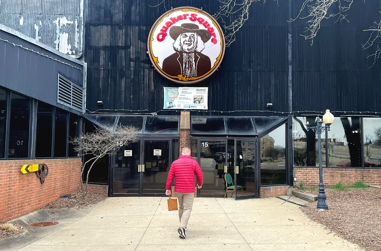 Peek inside Akron’s Quaker Square and take a walk back in time